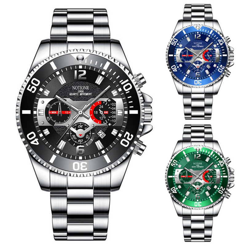 ZZ Classic Mens Steel Watches Luminous Waterproof Date Quartz Wrist Watch - Image 13