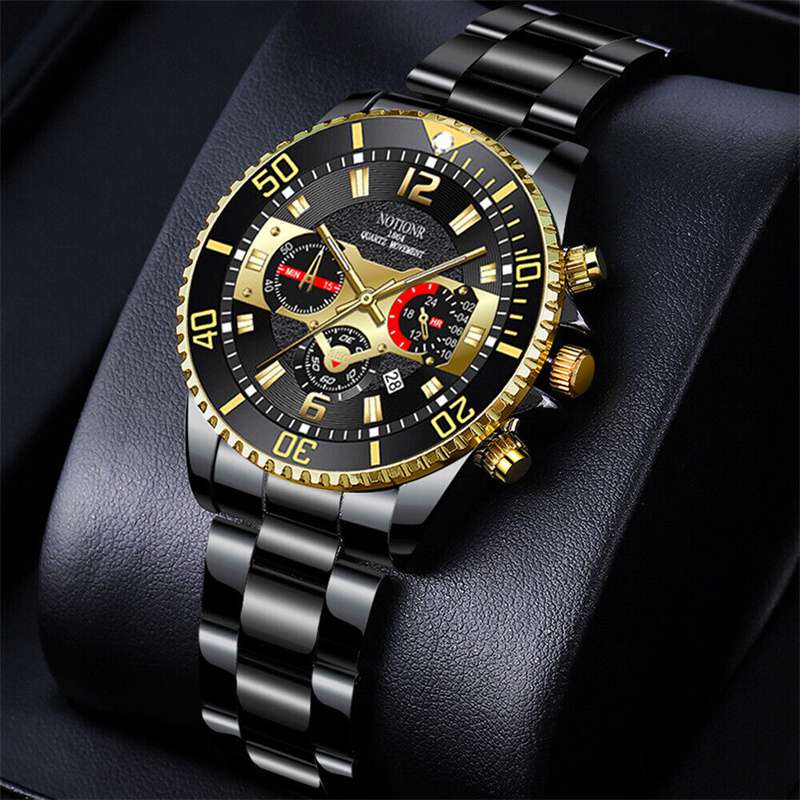 ZZ Classic Mens Steel Watches Luminous Waterproof Date Quartz Wrist Watch - Image 6