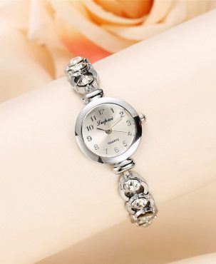 ZZ Luxury Women's Bling Crystal Bracelet Watch Stainless Steel Quartz Wrist Watches