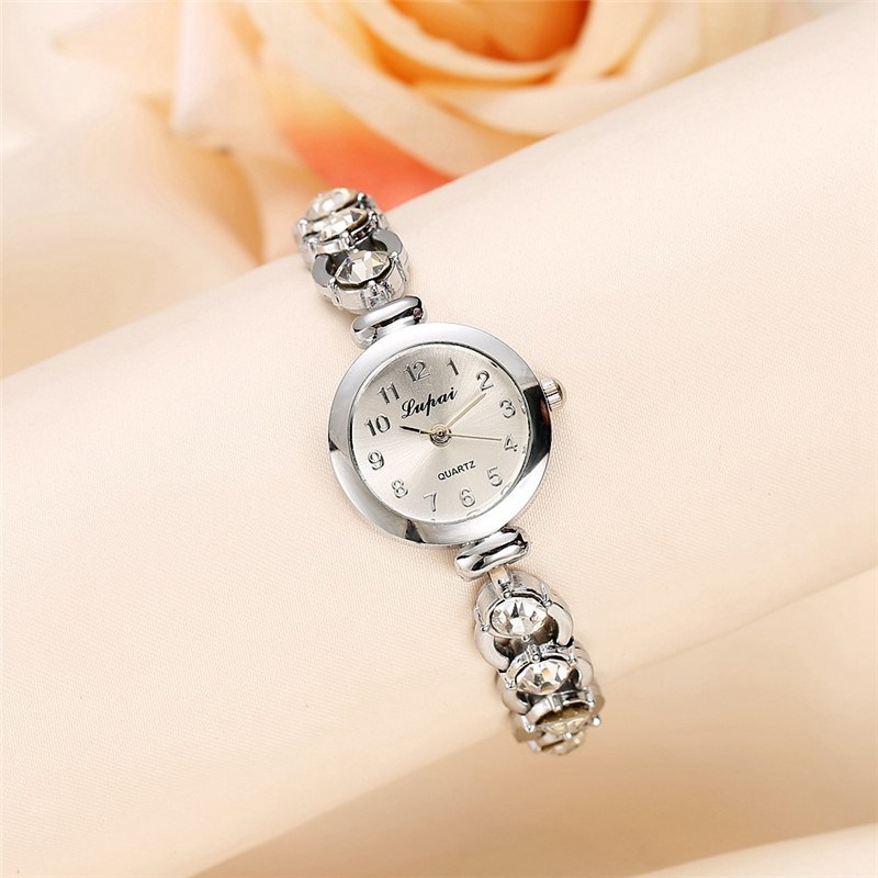 ZZ Luxury Women's Bling Crystal Bracelet Watch Stainless Steel Quartz Wrist Watches