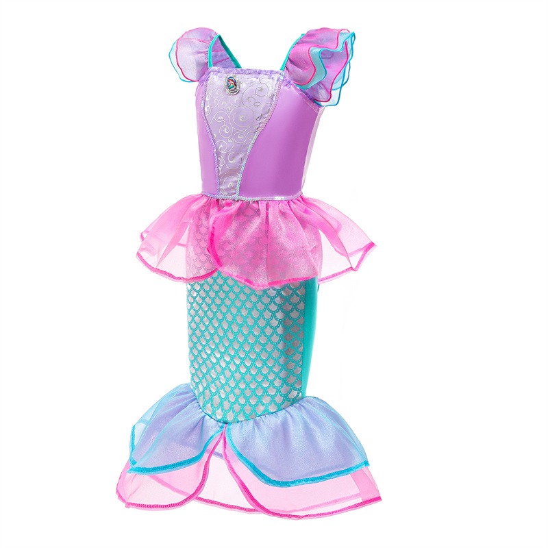 Girls Little Mermaid Ariel Princess Cosplay Costumes For Kids Baby Girl Mermaid Disney Dress Up Sets Children Halloween Clothing - Image 17
