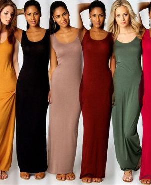 Amazon Wish Best Selling Women's Clothes 21 Color Size 6 Elegant Sexy Vest Long Dress Fashion Dress EBay Popular