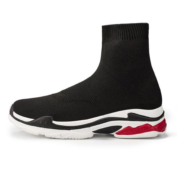 Woman's Sock Knitted Flat Sneakers Men Trainers Speed Runners Sport Shoes - Image 2