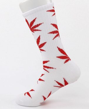 INS Internet Celebrity Mid-Calf Leaf Socks Men and Women Street Sports Skateboard Maple Leaf-Shaped Socks Cotton Stockings Female Trendy Socks Manufacturer