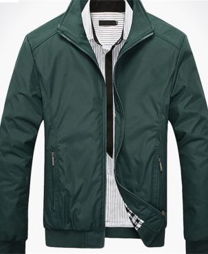 Jason Wolf New Men's Jacket Men's Single Clothes Youth Stand Collar Jacket Spring and Autumn Leisure Business Men's Jacket Men's Jacket