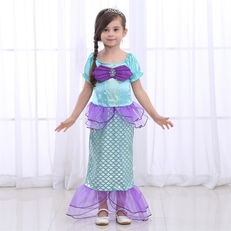 Girls Little Mermaid Ariel Princess Cosplay Costumes For Kids Baby Girl Mermaid Disney Dress Up Sets Children Halloween Clothing - Image 16