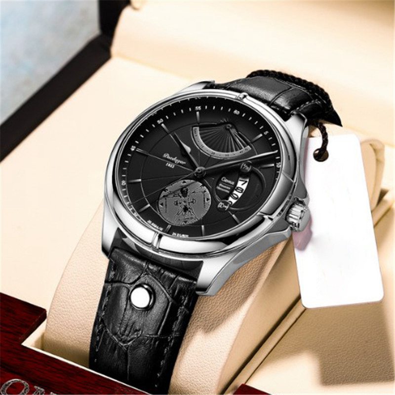 ZZ Men Watch Sport Men's Wristwatch Waterproof Luminous Leather Date Quartz Watches - Image 4