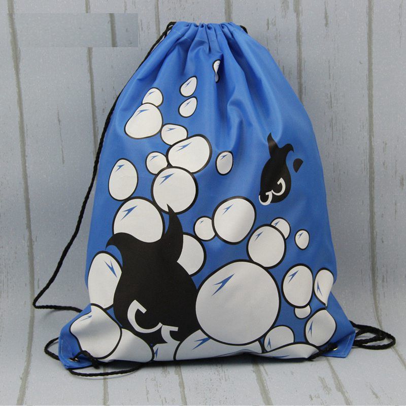 Double-Shoulder Swimming Bag Drawstring Outdoor Sports Receiving Bag Drawstring Bag Smiley Face Buggy Bag Multiple Patterns Wholesale - Image 3