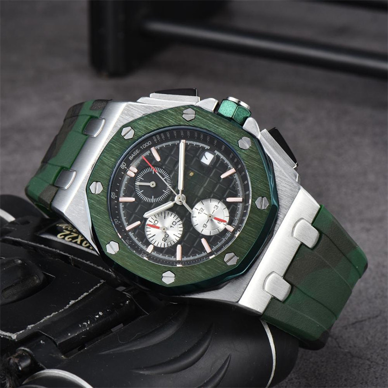Fashion Six-Pin Silicone Tape Business Men's Watch Sports Chronograph Quartz Watch - Image 6