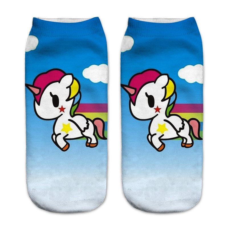 Wholesale AliExpress Hot Sale Printing Women Socks Unicorn Harajuku Wind Animal 3D Printed Socks - Image 3