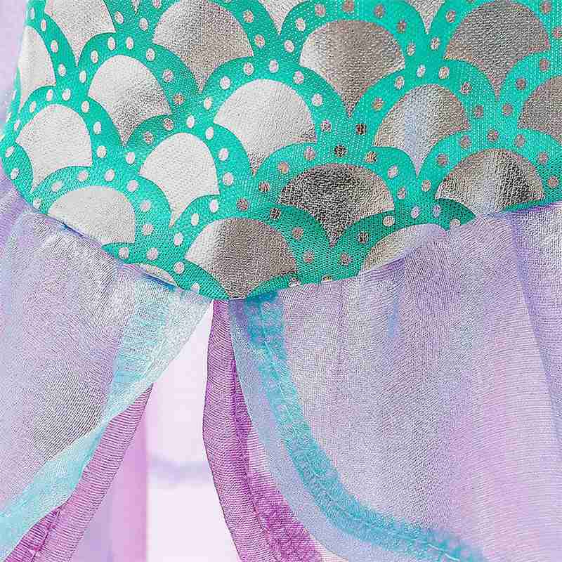 Girls Little Mermaid Ariel Princess Cosplay Costumes For Kids Baby Girl Mermaid Disney Dress Up Sets Children Halloween Clothing - Image 15