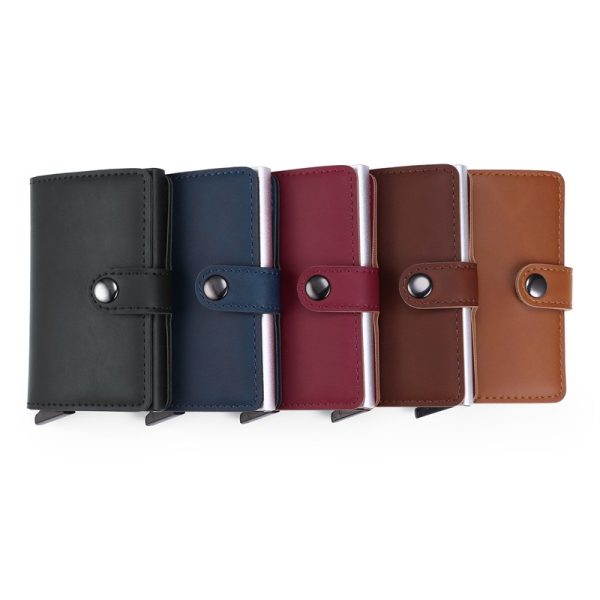 Factory Direct Sales New Amazon Wsih Popular Pu Aluminum Alloy Card Package Men's Brake out Card Men's Wallet - Image 3
