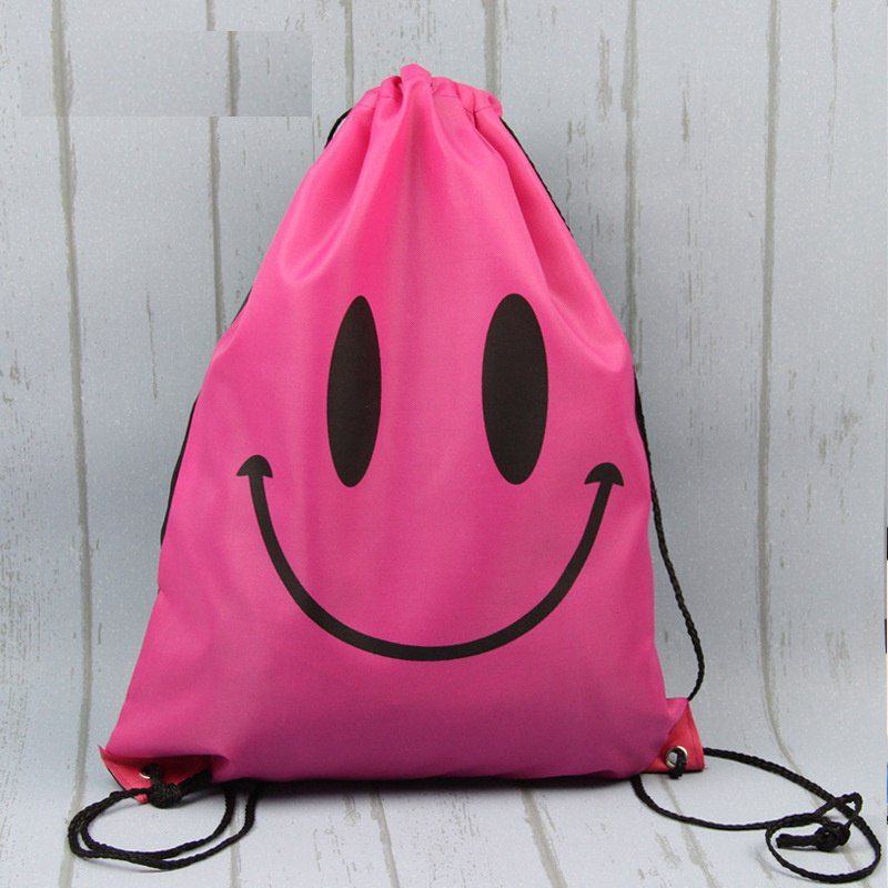 Double-Shoulder Swimming Bag Drawstring Outdoor Sports Receiving Bag Drawstring Bag Smiley Face Buggy Bag Multiple Patterns Wholesale - Image 4