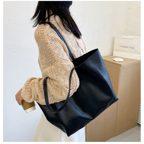 Large Women's Leather Style Tote Shoulder Bag Satchel Ladies Handbag - Image 12