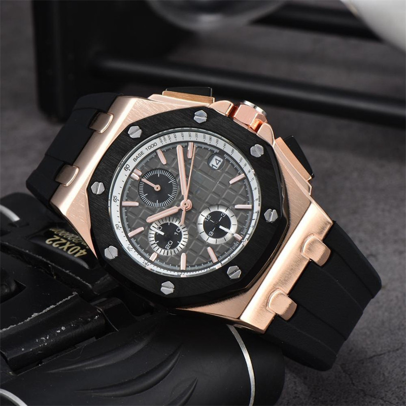 Fashion Six-Pin Silicone Tape Business Men's Watch Sports Chronograph Quartz Watch - Image 8
