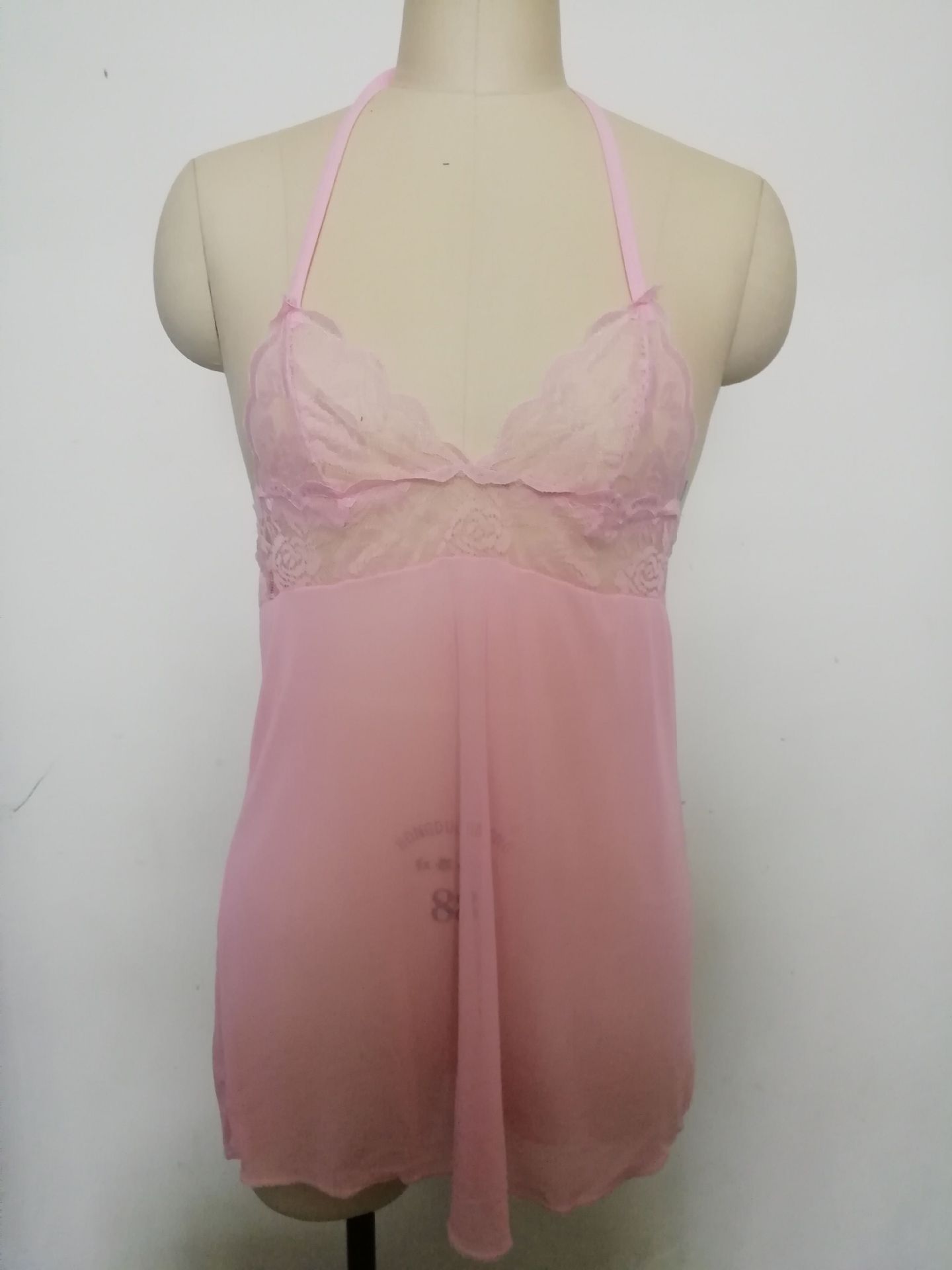 Cross-Border Foreign Trade Sexy Lingerie European and American Sexy Underwear Women's See-through Pajamas Halter plus Size Nightdress - Image 13
