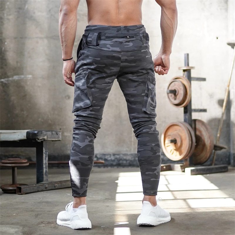 Fashion Stitching Men Pants Fitness Casual Elastic Pants men Bodybuilding Clothing Casual Navy Military Sweatpants Joggers Pants - Image 5