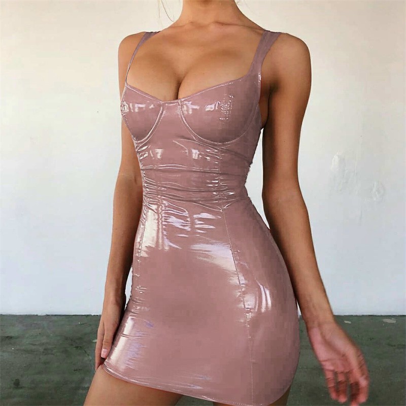 European and American Spring and Summer Amazon Dress Sexy Bright Wrapped Chest Strap Waist Dress Zc3048 - Image 5