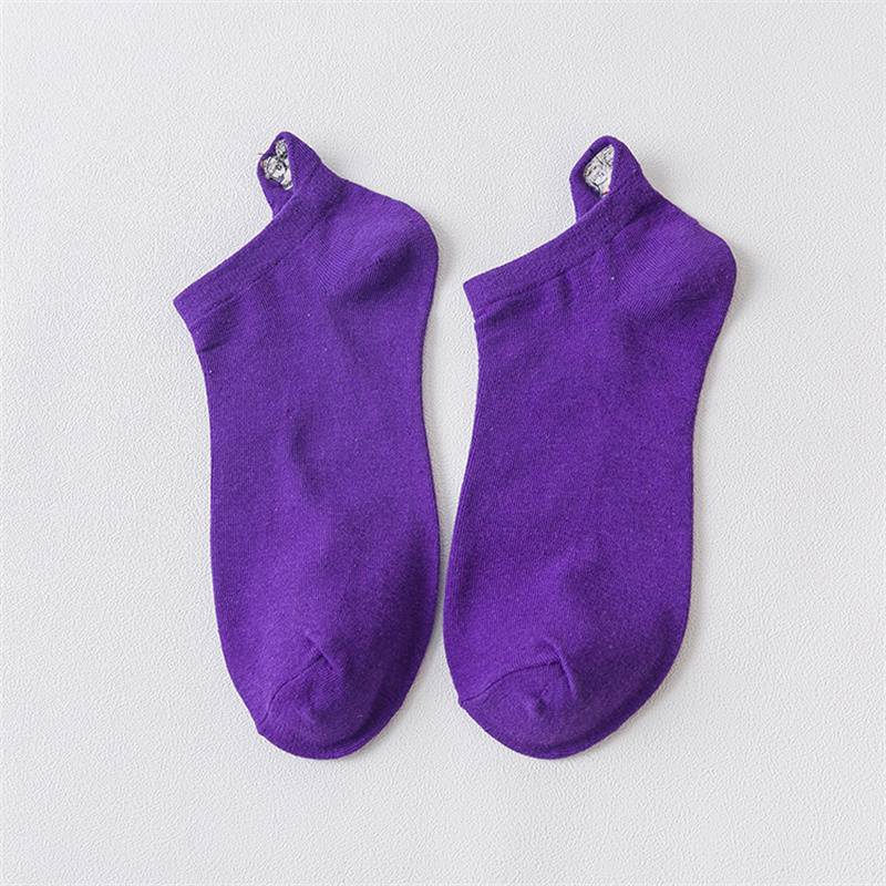 Kawaii Embroidered Expression Women Socks Cotton Harajuku Happy Funny Socks Women Christmas Gifts Ankle 1 Pair Size 35-40 - Image 5