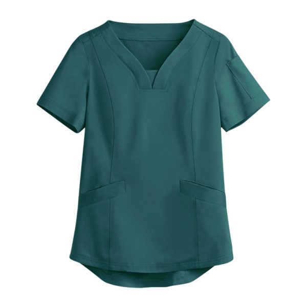 Amazon Operating Room Short Sleeve Hand Washing Suit Women's Jacket Short T Work Clothes Nurse Surgeon Disposable Protective Coveralls Work Clothes B - Image 5