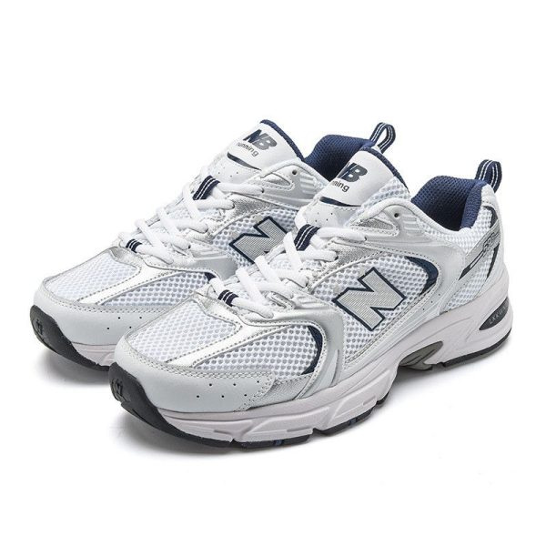 New Balance 530 White Silver Navy Sports Casual Mesh Soft Fashion Trainers Shoes  NB530