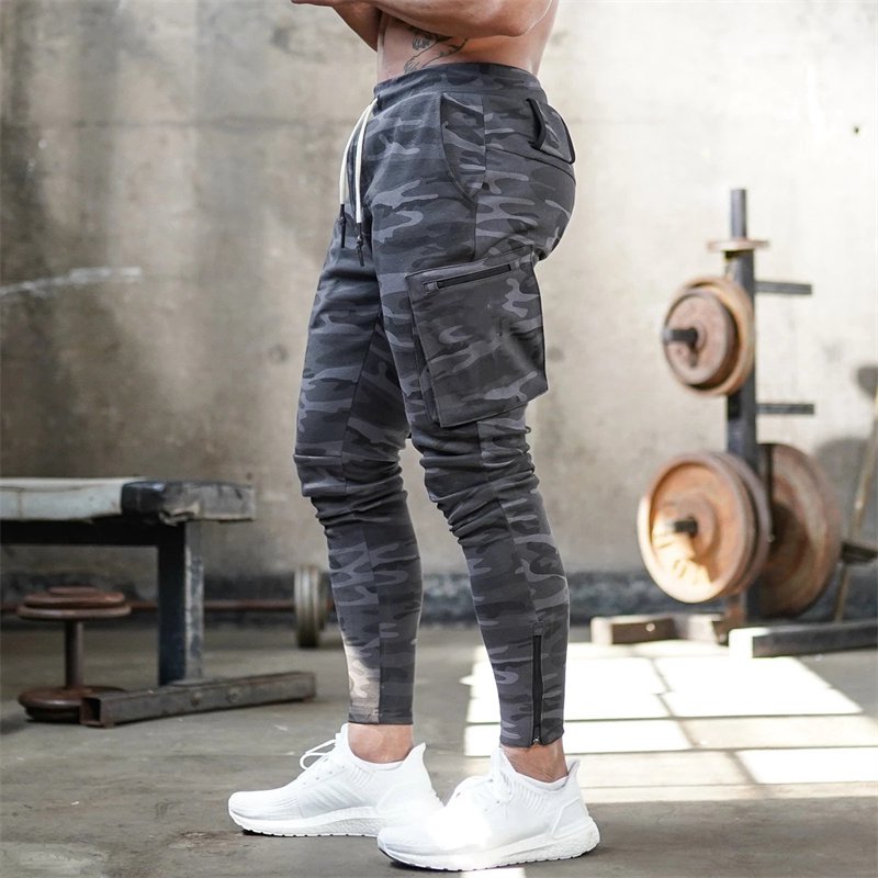 Fashion Stitching Men Pants Fitness Casual Elastic Pants men Bodybuilding Clothing Casual Navy Military Sweatpants Joggers Pants - Image 6
