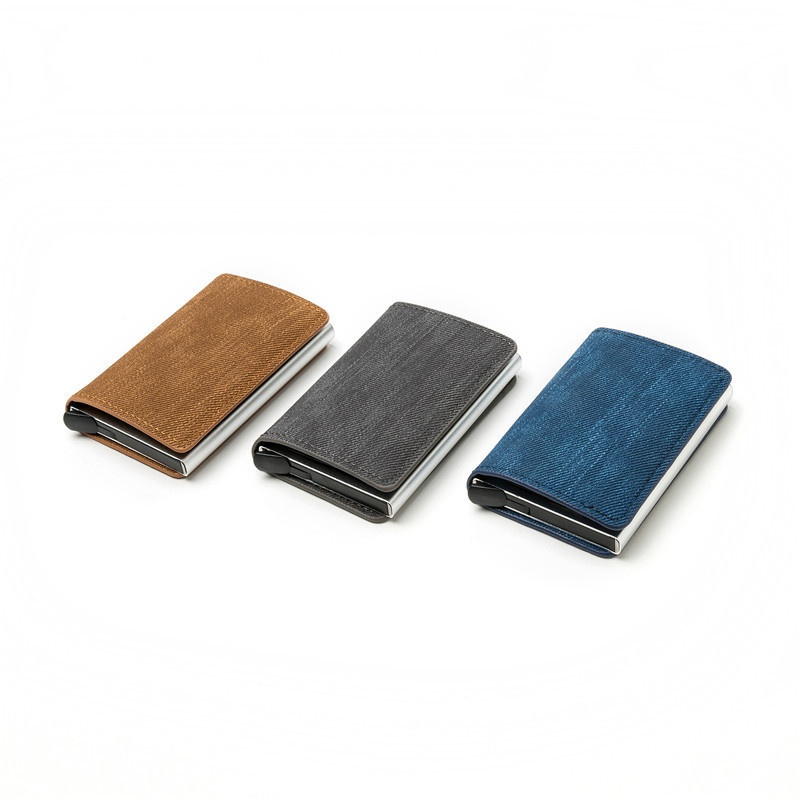 2024 Credit Card Holder Wallet Men Women RFID Aluminium Bank Cardholder Case Vintage Leather Wallet with Money Clips - Image 6