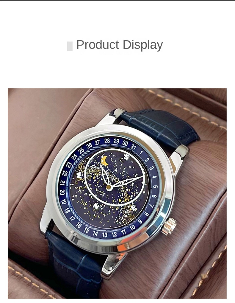 Men's Rotating Starry Sky Automatic Mechanical Watch Luminous Business Fashion - Image 7