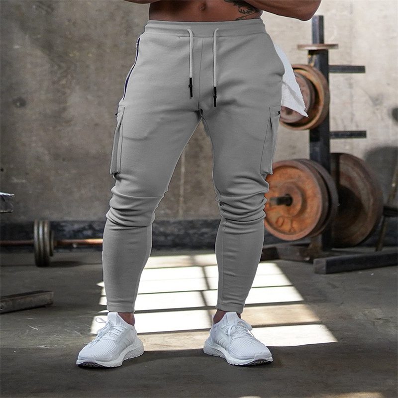 Fashion Stitching Men Pants Fitness Casual Elastic Pants men Bodybuilding Clothing Casual Navy Military Sweatpants Joggers Pants - Image 7