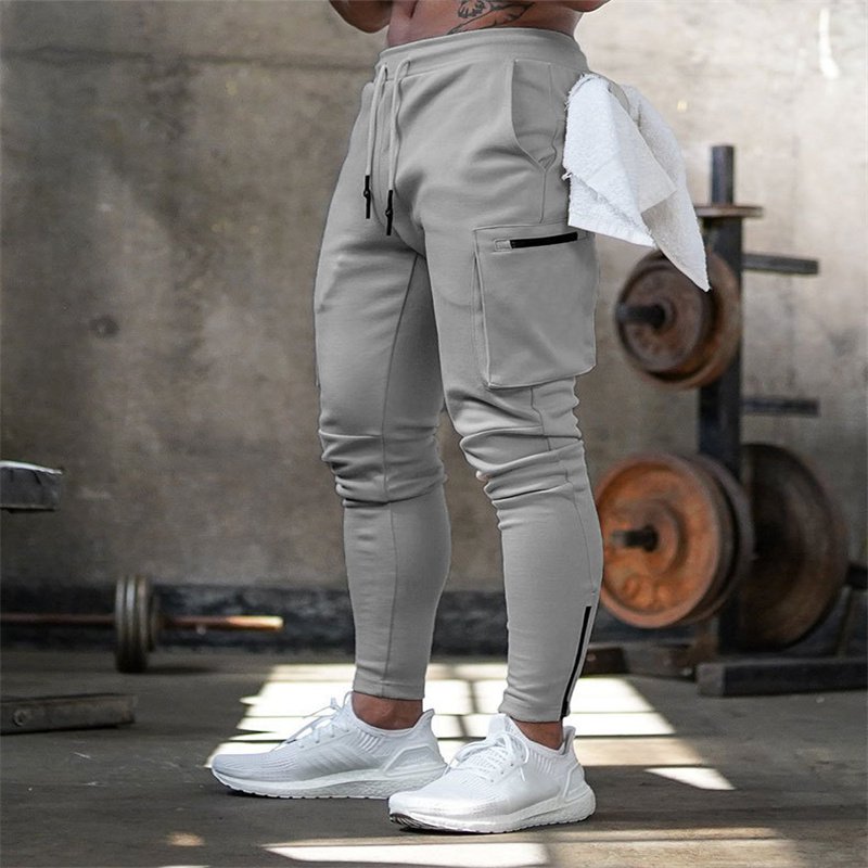 Fashion Stitching Men Pants Fitness Casual Elastic Pants men Bodybuilding Clothing Casual Navy Military Sweatpants Joggers Pants - Image 8