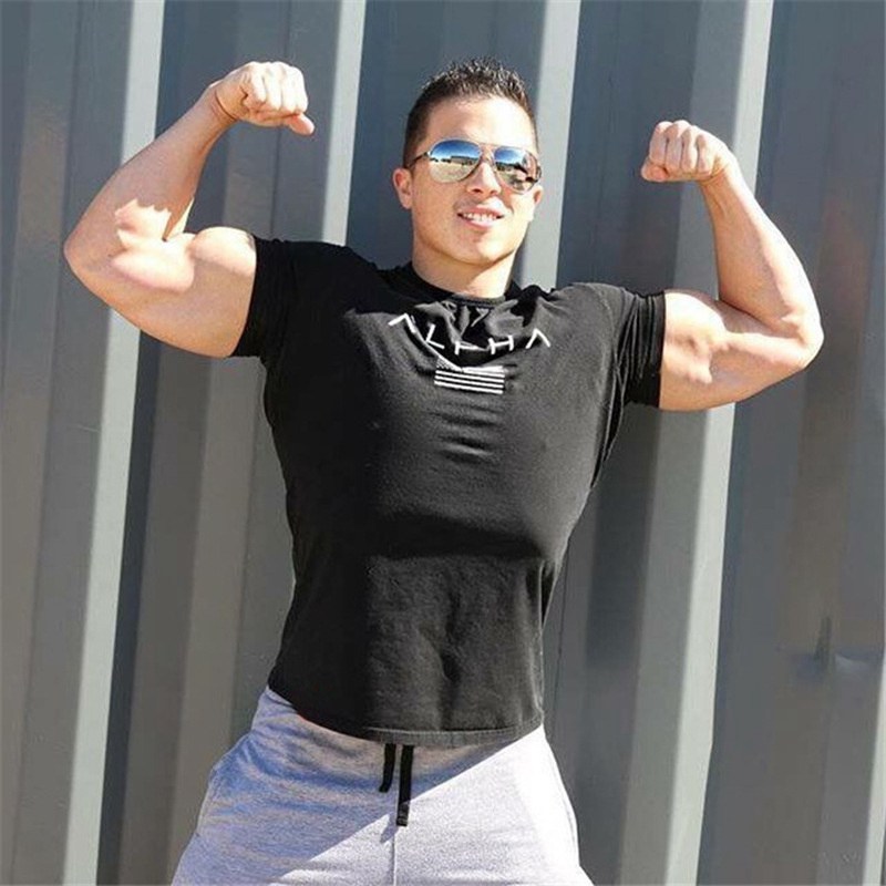 Muscle Doctor European and American Summer round Neck Casual Sports T-shirt Men's Short Sleeve Fitness Running Training Wear Factory Wholesale - Image 6