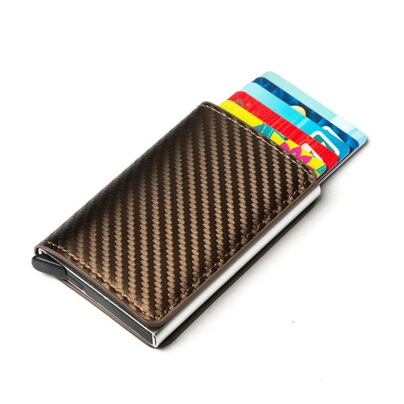 2024 Credit Card Holder Wallet Men Women RFID Aluminium Bank Cardholder Case Vintage Leather Wallet with Money Clips - Image 7