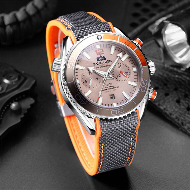 ZGAutomatic Mechanical Luminous Canvas Rubber Band Men's Watch - Image 17