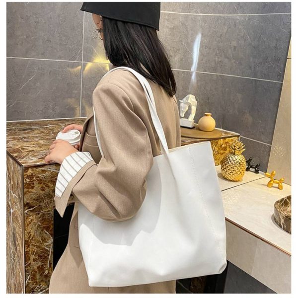 Large Women's Leather Style Tote Shoulder Bag Satchel Ladies Handbag - Image 19
