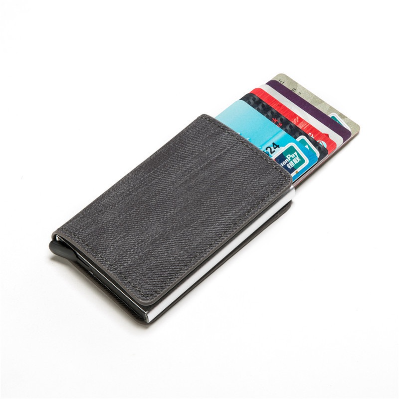 2024 Credit Card Holder Wallet Men Women RFID Aluminium Bank Cardholder Case Vintage Leather Wallet with Money Clips - Image 8