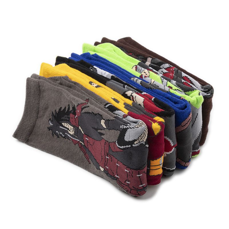 2PC Cartoon Socks Ninja Cotton Cartoon Socks Cotton Man Manufacturer Women's Cross-Border Socks Trendy Socks TV Wholesale Anime Men's Socks - Image 9