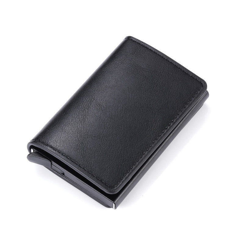 2024 Credit Card Holder Wallet Men Women RFID Aluminium Bank Cardholder Case Vintage Leather Wallet with Money Clips - Image 9