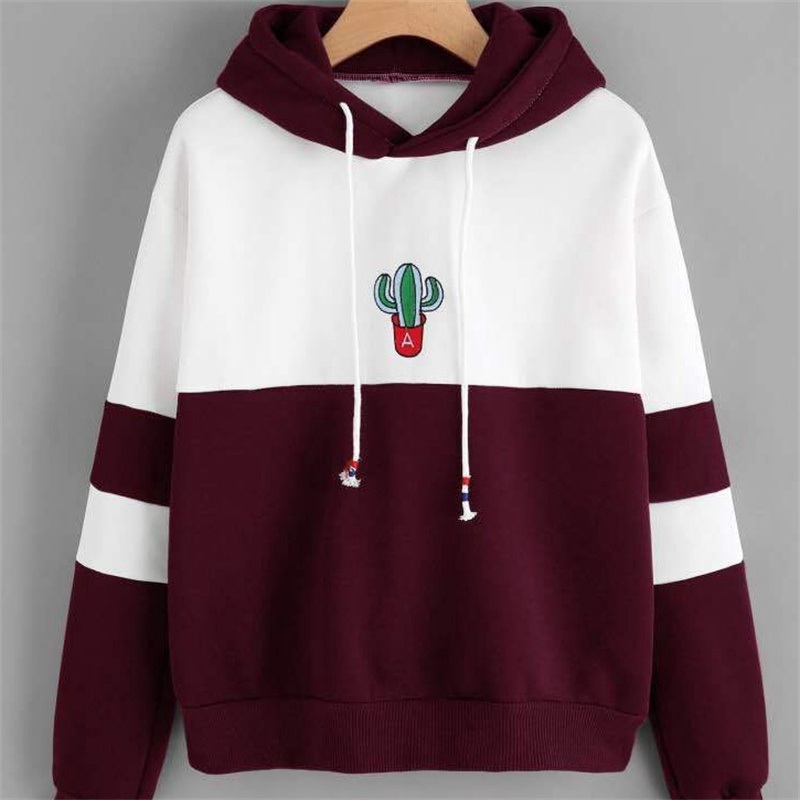 EBay AliExpress Amazon Hot Selling Loose Hooded Cactus Printed Sweater Foreign Trade
