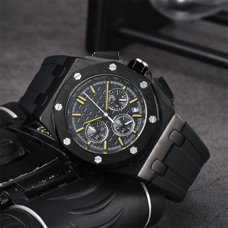 Fashion Six-Pin Silicone Tape Business Men's Watch Sports Chronograph Quartz Watch - Image 11