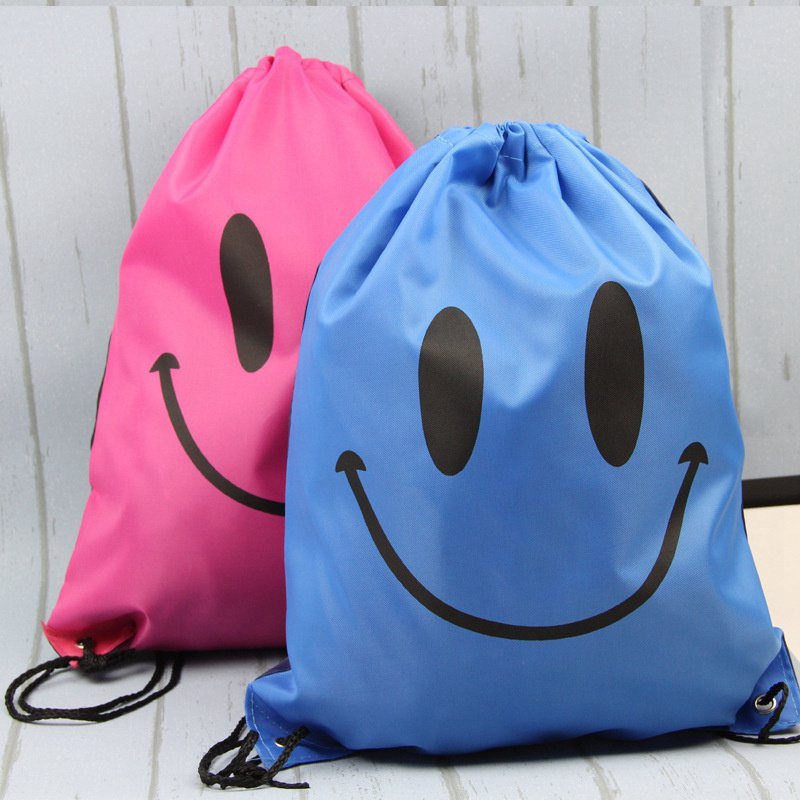 Double-Shoulder Swimming Bag Drawstring Outdoor Sports Receiving Bag Drawstring Bag Smiley Face Buggy Bag Multiple Patterns Wholesale - Image 5