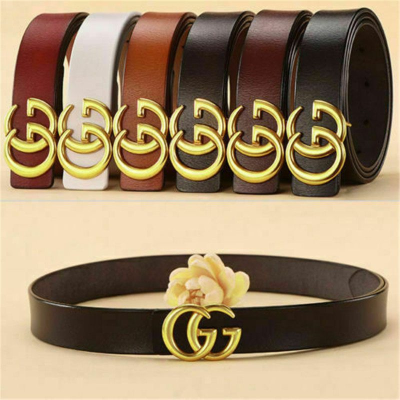 Z2.3-3.8cm Fashion Ladies Genuine Leather Belts Jeans Belt With Letter GG Buckle