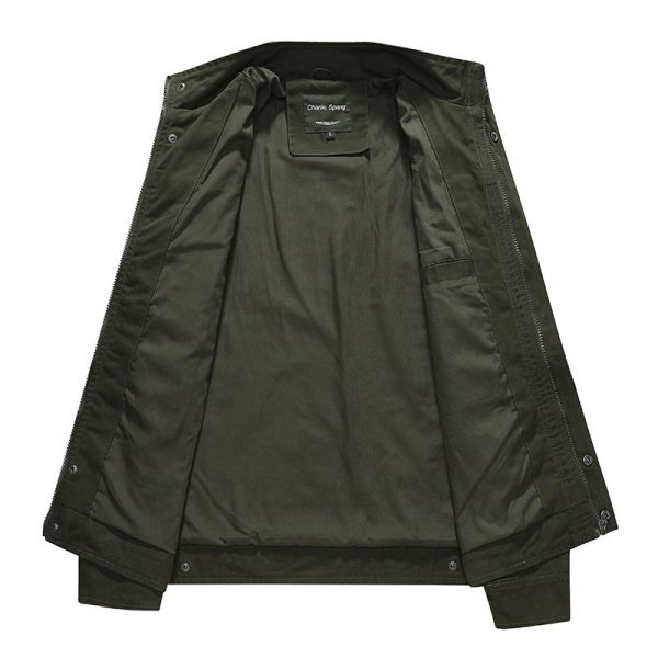 Cross-Border Supply Cotton Jacket Men's Spring Thin Large Size Men's Jacket Military Suit Jacket Men's Air Force No. 1 - Image 3