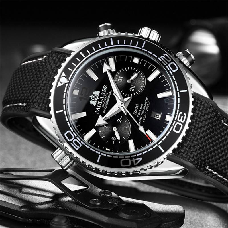 ZGAutomatic Mechanical Luminous Canvas Rubber Band Men's Watch - Image 20