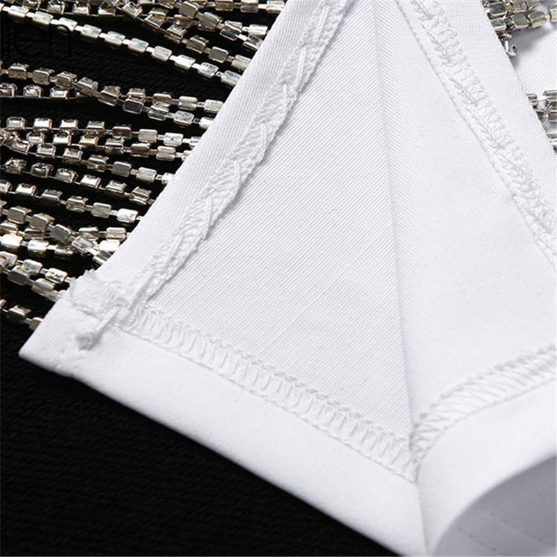 Tassel Sexy Solid Strapless Sleeveless Patchwork Bodycon Dress New Summer Fashion Elegant Senior Club Party Mini Dress - Image 13