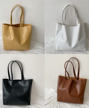 Large Women's Leather Style Tote Shoulder Bag Satchel Ladies Handbag