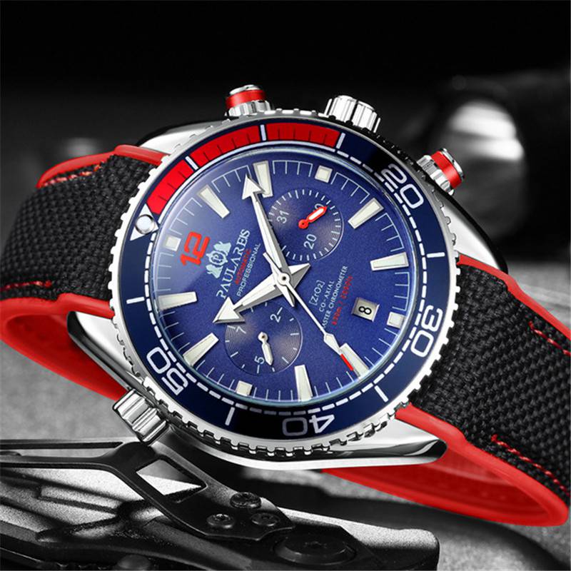 ZGAutomatic Mechanical Luminous Canvas Rubber Band Men's Watch - Image 23