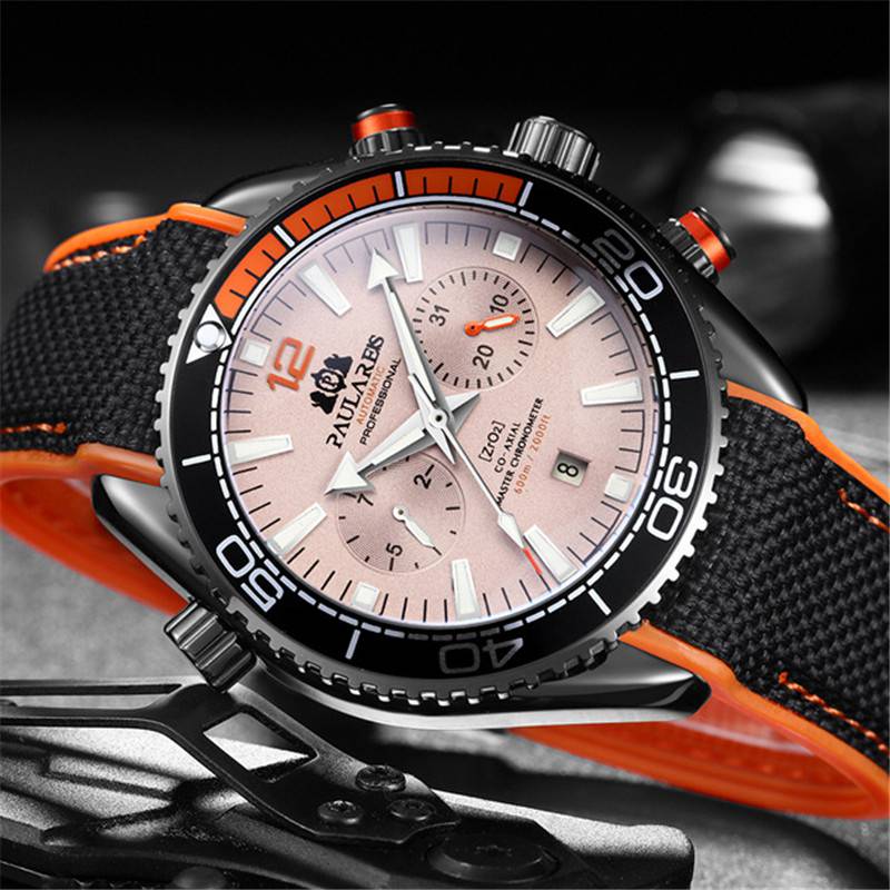 ZGAutomatic Mechanical Luminous Canvas Rubber Band Men's Watch - Image 24