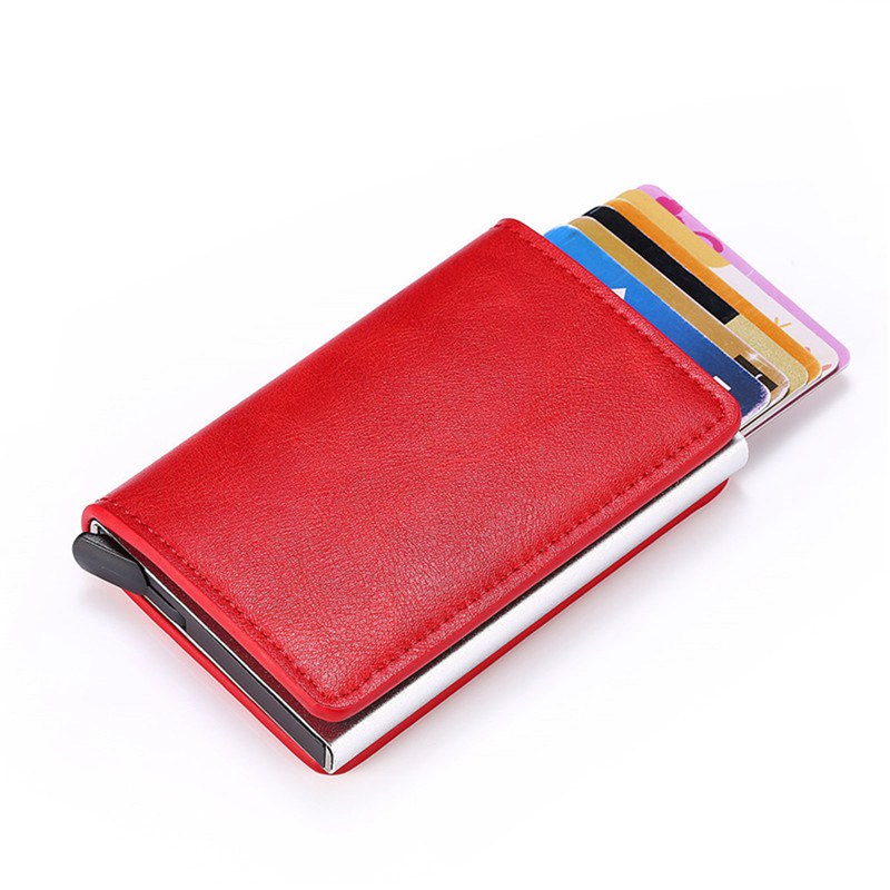 2024 Credit Card Holder Wallet Men Women RFID Aluminium Bank Cardholder Case Vintage Leather Wallet with Money Clips - Image 14