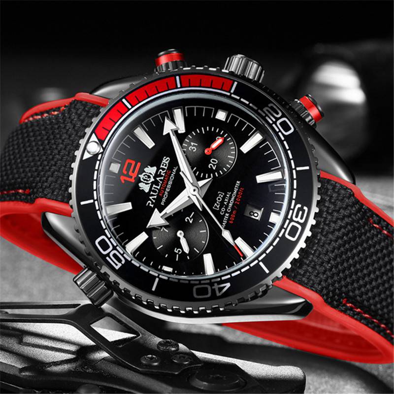 ZGAutomatic Mechanical Luminous Canvas Rubber Band Men's Watch - Image 26