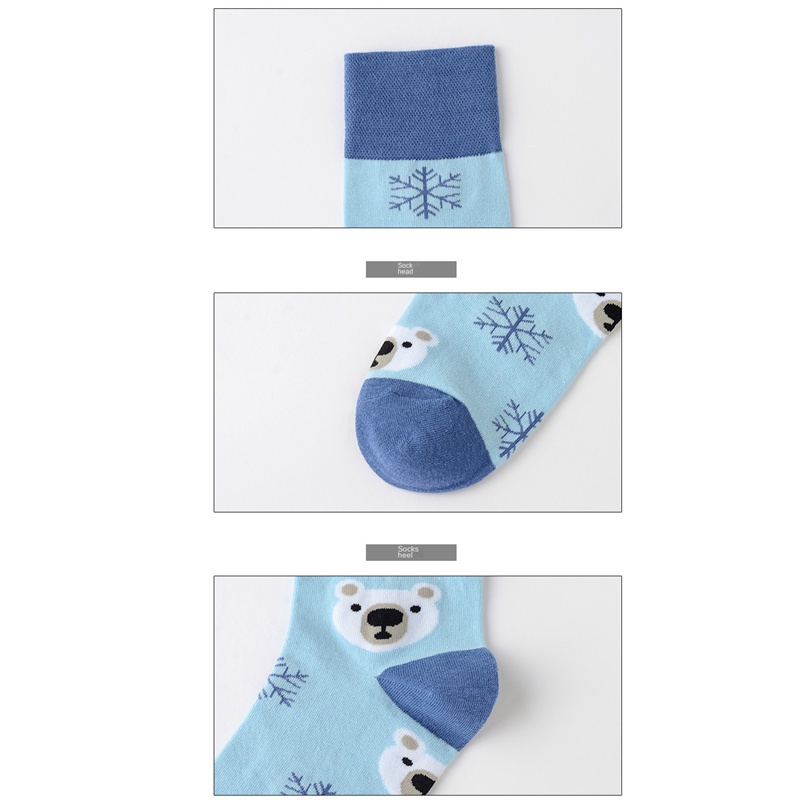 Autumn and Winter New Creative Couple AB Trendy Socks Fashion Personality Trend Cartoon Jacquard Mid-Calf Asymmetric Cotton Socks - Image 11